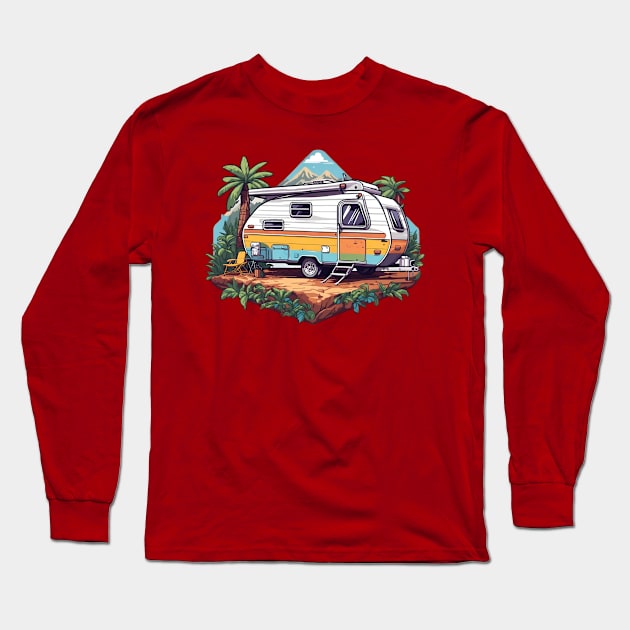 Trailer Adventure Long Sleeve T-Shirt by Caravan Temple